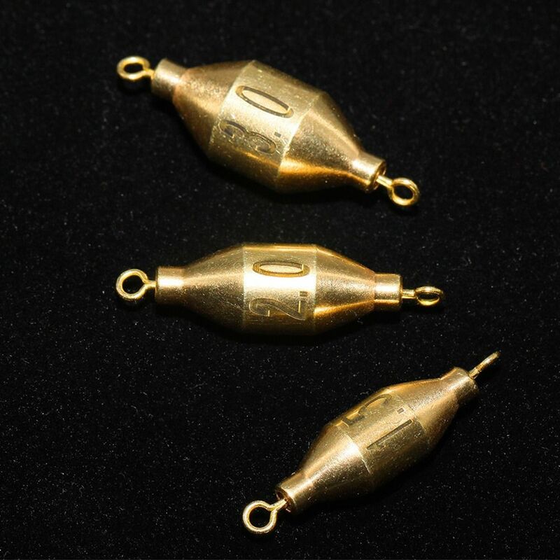 5Pcs 1.8/3.5/5/7/10g Line Sinkers Sharped Additional Weight Hook Connector Brass Copper Fishing Lead fall Sinker