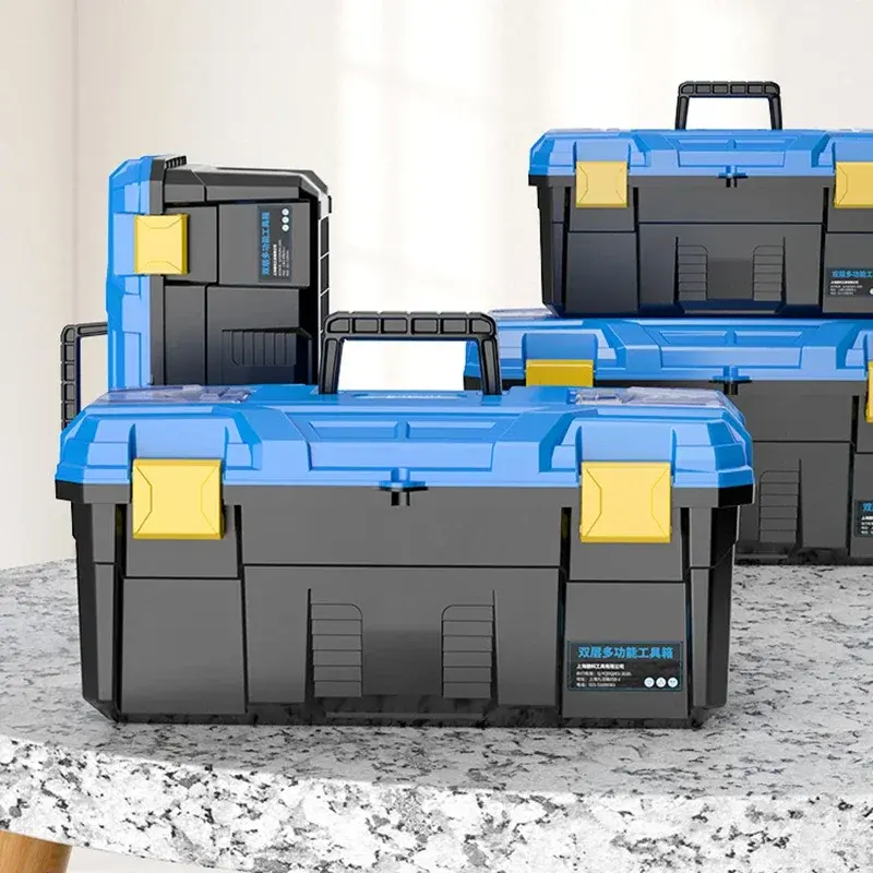 Portable Tool Box Large-capacity Case Electrician Work Shockproof Empty Toolbox Carrying Screwdriver Tool Storage Box