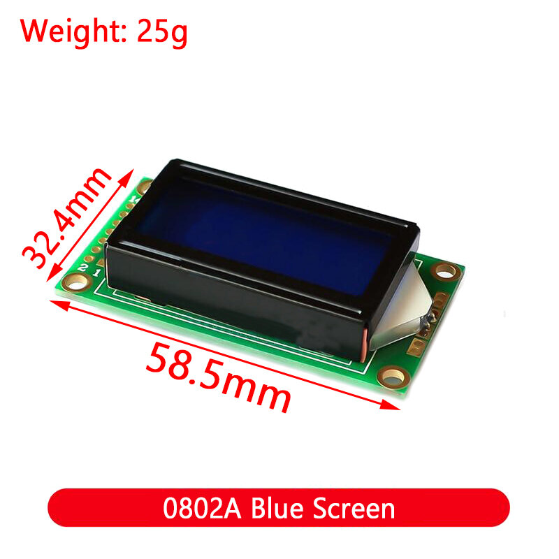 Módulo verde azul da tela da exposição do LCD, relação, IIC, I2C, Arduino 0802, 1602, 2004, 12864, UNO R3, 2560 mega, PCF8574T