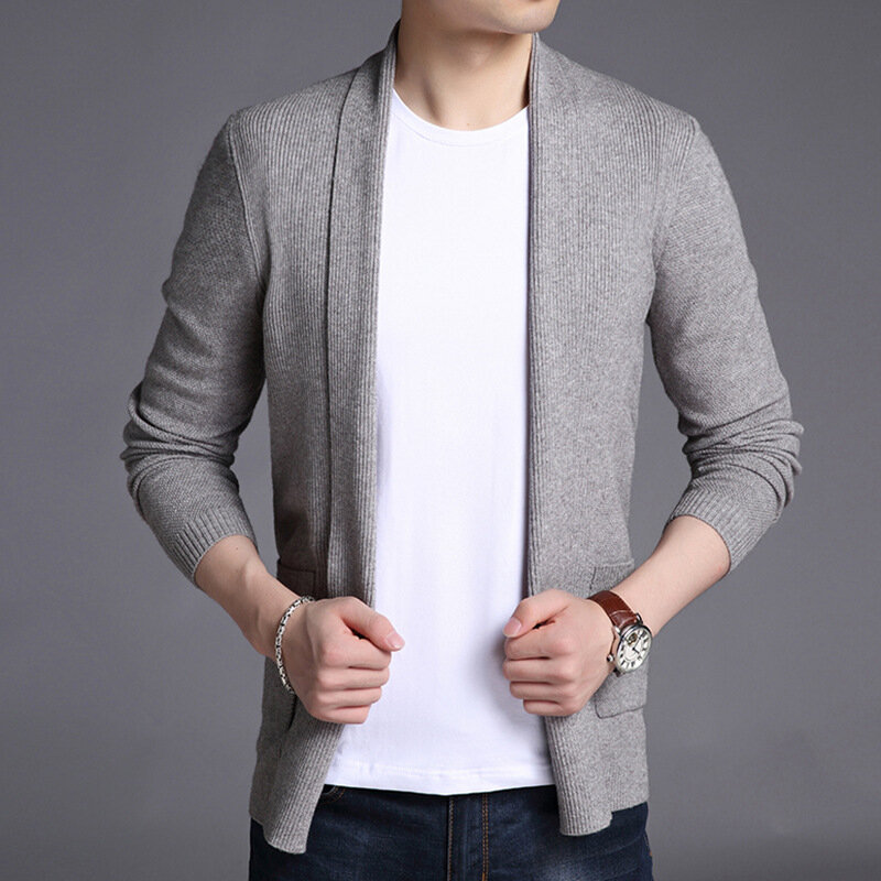 MRMT-Suéter Cardigan de manga comprida masculino, jaqueta de cor sólida, roupa casual, casaco novo, 2022