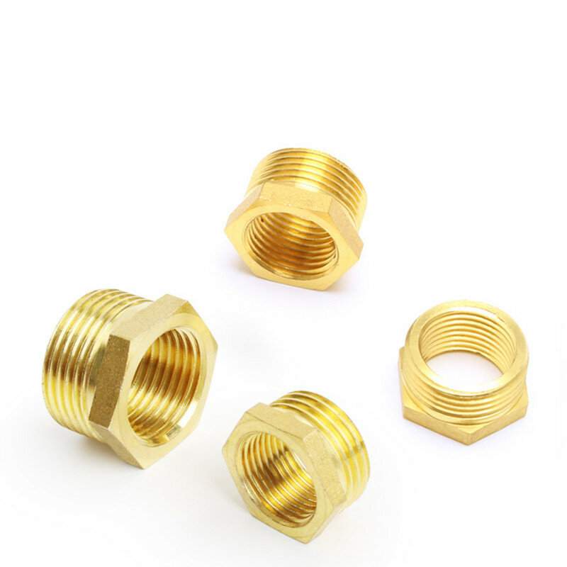 Brass Adapter Fitting BSP Reducing Hexagon Bush Bushing Male to Female Connector Fuel Water Gas Oil 1/8" 1/4" 3/8" 1/2" 3/4" 1"