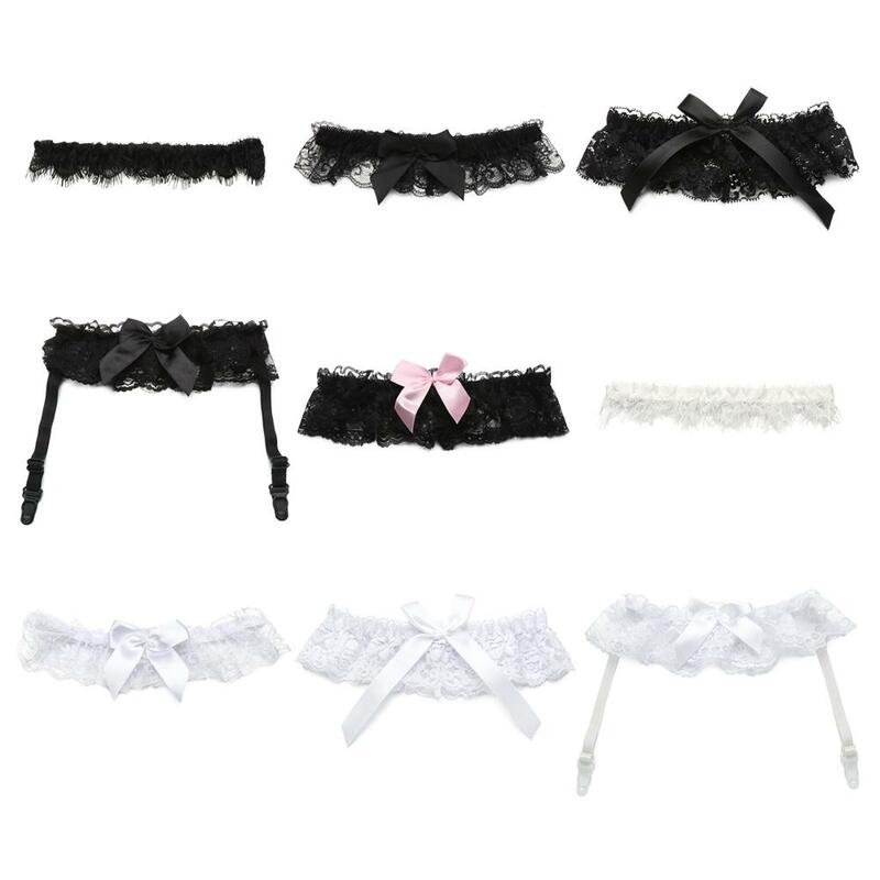 Sexy Fashion Lingerie Wedding Garter Belt Bride Cosplay Party Accessories Bowknot Lace Elastic Leg Ring