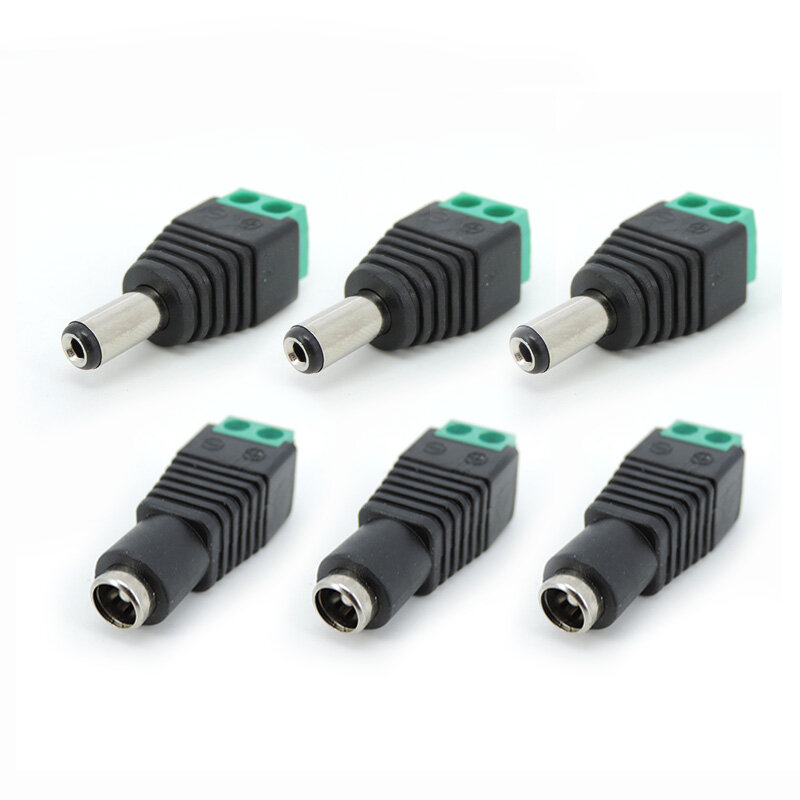 1 Paar/3 Paar Mannelijke + Vrouwelijke 2.1Mm X 5.5Mm Voor Dc Power Jack Adapter Connector Plug Voor Cctv Camera H2