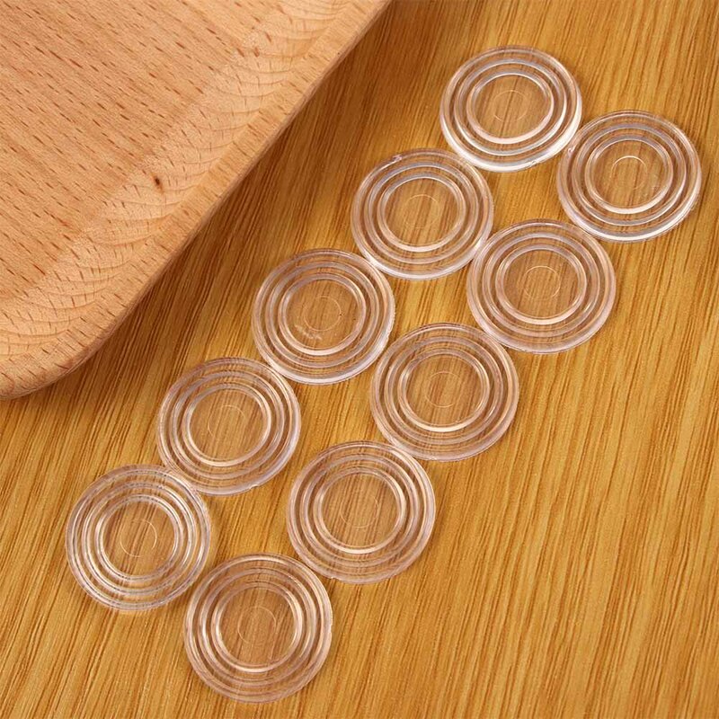 10Pcs 18/24mm Soft Anti Slip Pads Round Glass Table Top Bumpers Non Adhesive Bumpers Pad Plastic Suction Pad for Table Glass Top