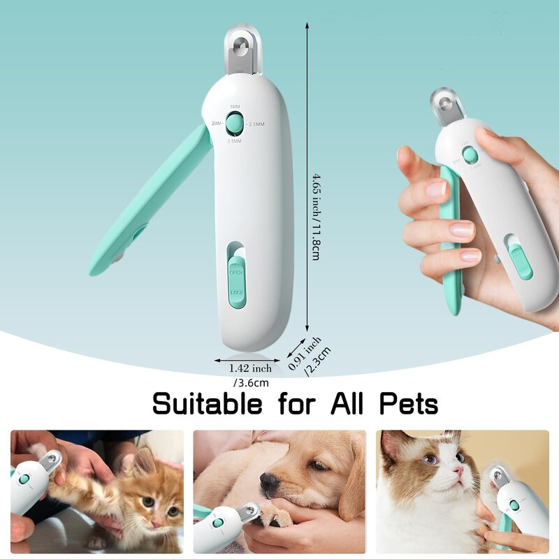 Profesjonalna obcinacz paznokci dla psów z regulowanym otworem obcinacz do paznokci dla kota i psa trymer do pazurów narzędzia do pielęgnacji psów do pielęgnacji szczeniąt