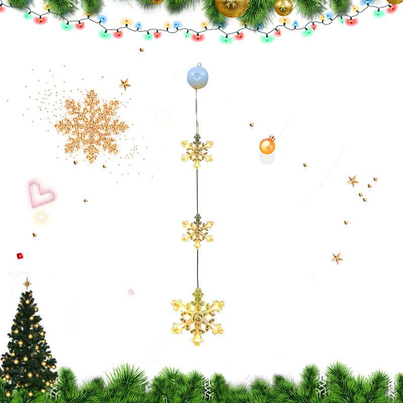 Christmas Star Window Lights, LED Hang Light, Backdrop Decor, a pilhas, árvores de Natal e paredes
