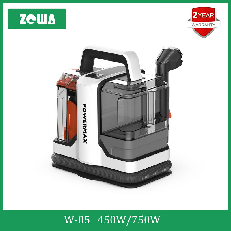 ZCWA-limpiador de alfombras de mano, 15Kpa, 450W/750W, aspiradora por puntos, máquina integrada de succión por pulverización