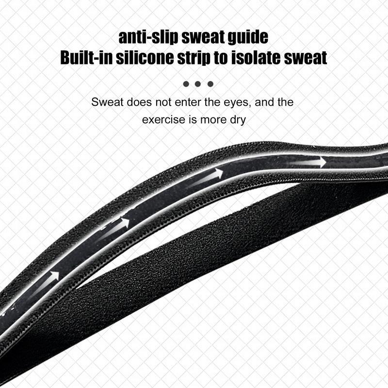 Silicone antiderrapante Headband Set, Unisex Sweatband, Esportes Fitness Hairband, Faixa elástica, 1Pc