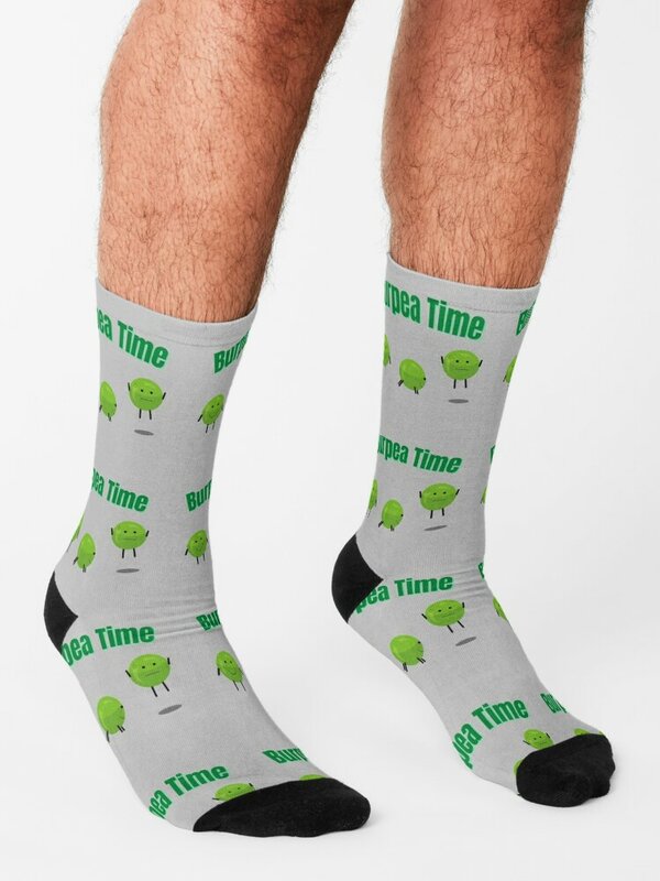 Забавные дизайнерские носки Burpea с изображением времени, греющие носки из хлопка, мужские и женские