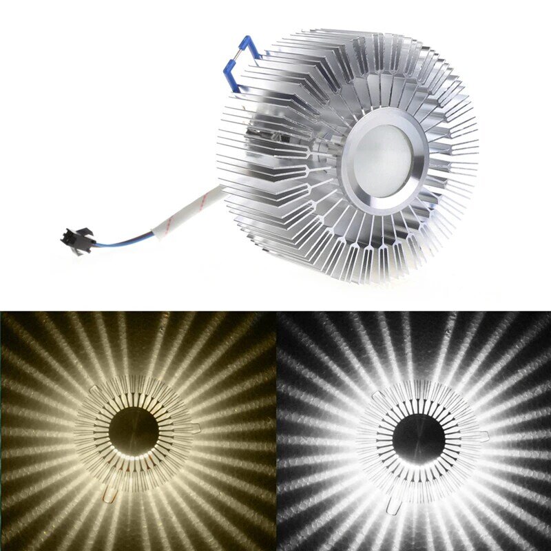 3W witte LED aluminium plafondlamp hanglamp verlichting kroonluchter