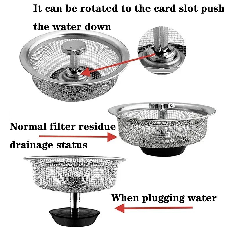 Kitchen Sink Stainless Steel Filter Sewer Mesh Strainers Disposable Sink Filter Mesh Bags Bathroom Floor Drain Hair Waste Filter