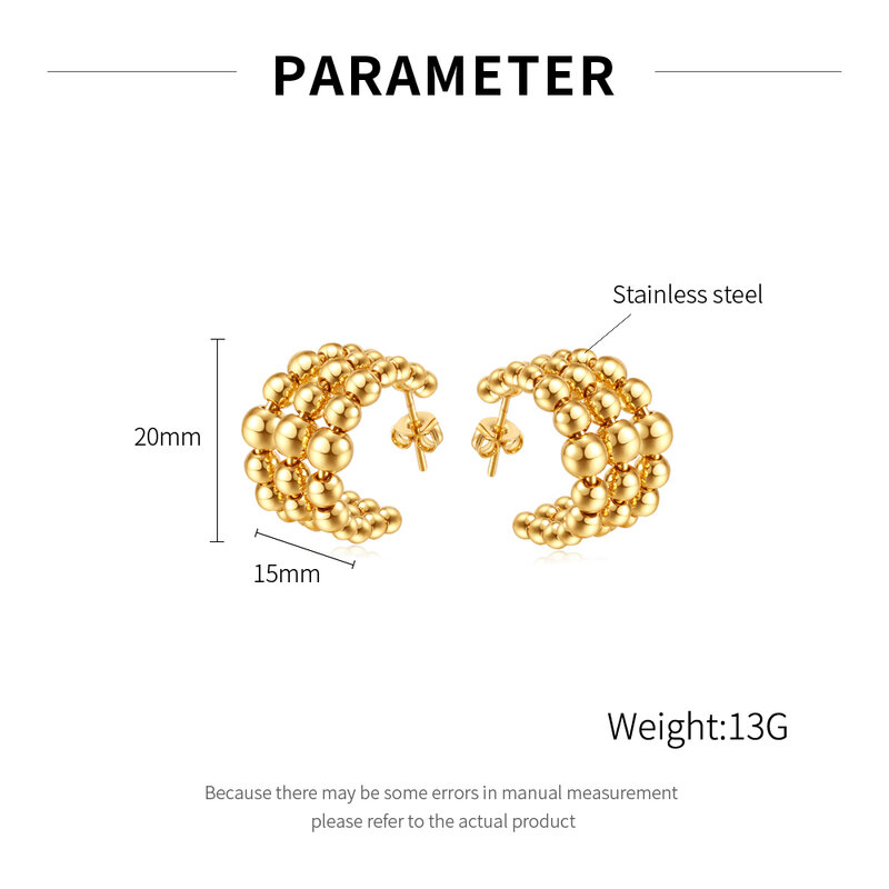 DARHSEN New Arrival Statement Stud Earrings for  Women Fashion Jewelry Ladies Gold Color Stainless Steel Party Gift