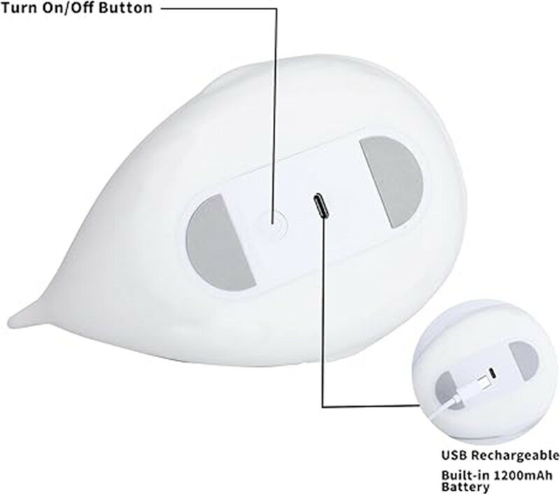Niedlichen Wal Tier Nachtlicht 7-Farben Silikon USB wiederauf ladbare Nachtlichter Raum dekorationen Tisch lampe Geschenke für Kinder