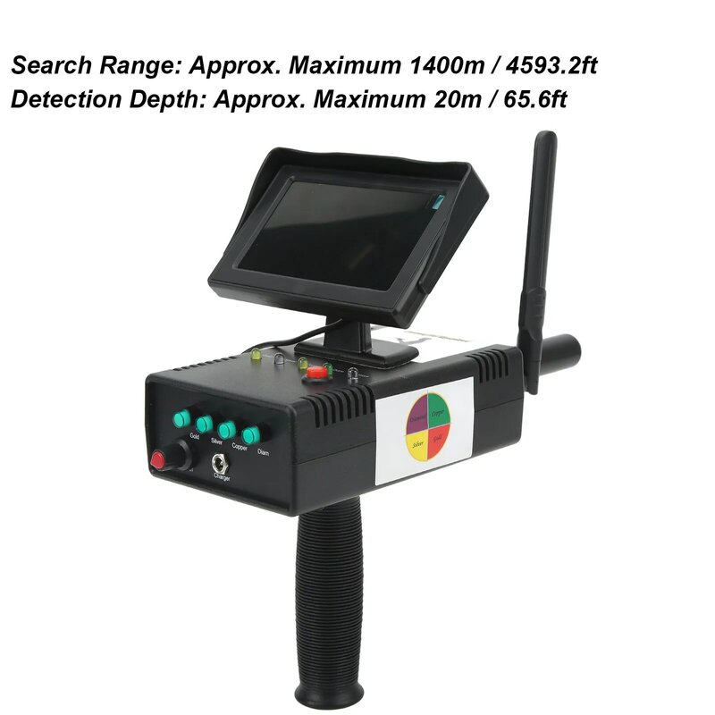 Metal Detector ABS Housing Sensitive Stable Quick Scanning Treasure Finder per oro argento rame AC100-240V