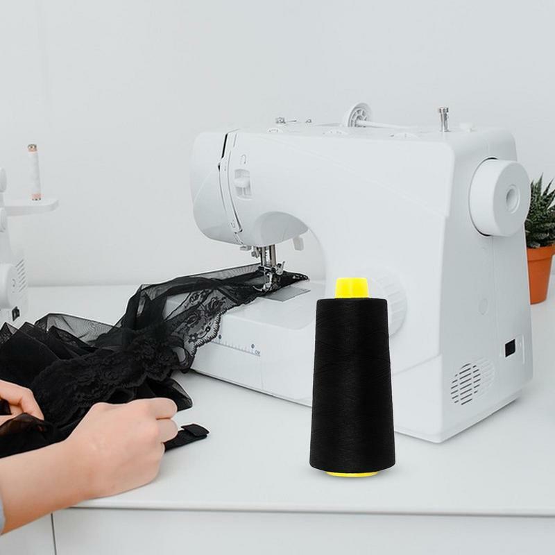 Hilo blanco y negro para coser, tejido elástico de punto, bloqueo de ropa interior, herramienta especial para productos de cuero