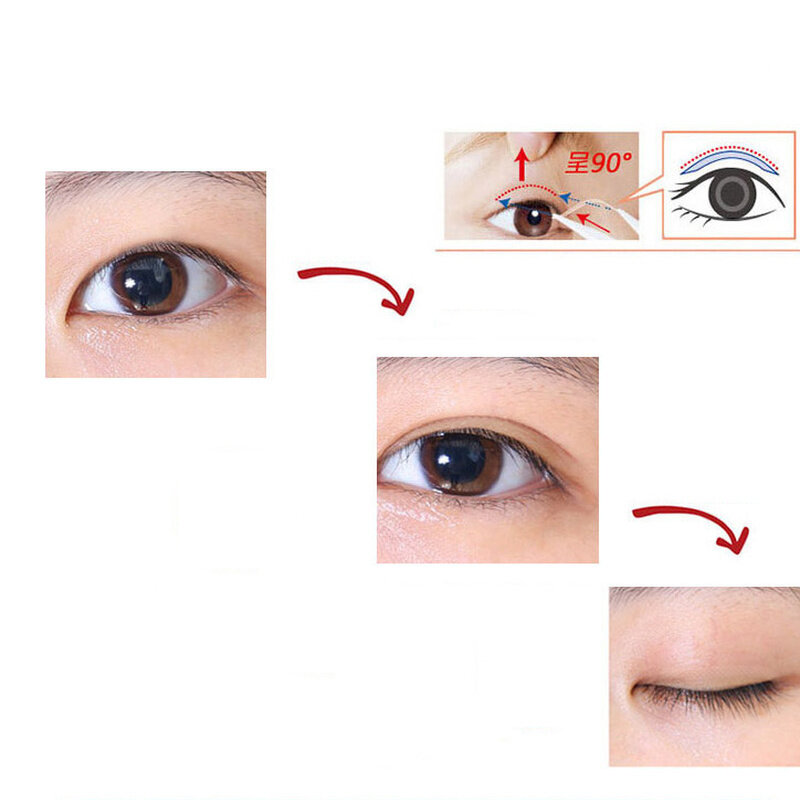 Heißer Verkauf Großen Augen Make-Up Doppel Augenlid Band Augenlid Aufkleber Spitze Auge Lift Streifen Klebstoff Aufkleber Auge Band Tools
