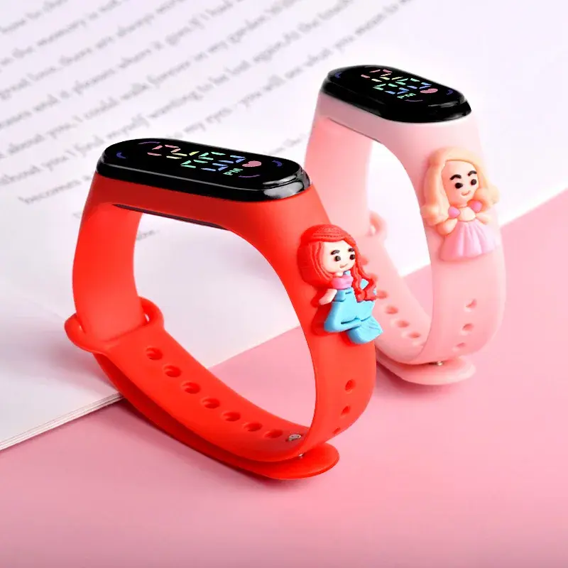 Waterdichte Smart Touchscreen Kinderen Digitale Horloge Led Elektronische Horloges Cartoon Meisje Kids Horloge Verjaardagscadeau Armband Klok