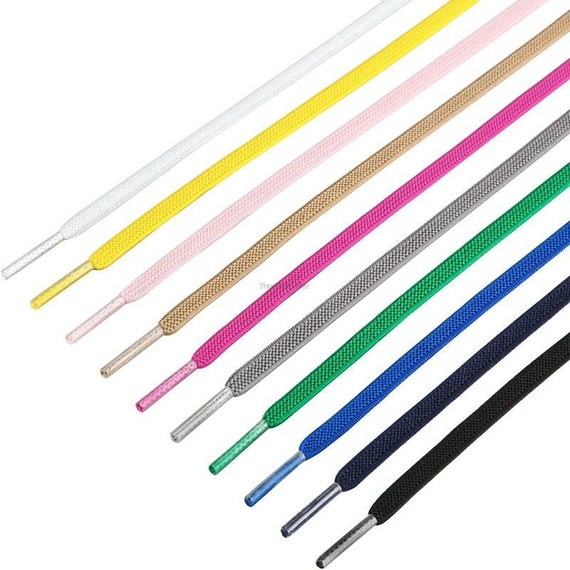 1Pair Elastic Laces Sneakers Classic Elastic Shoelaces 7mm Width Flat Shoelace for Kids Adults Shoe laces Rubber Bands for Shoes
