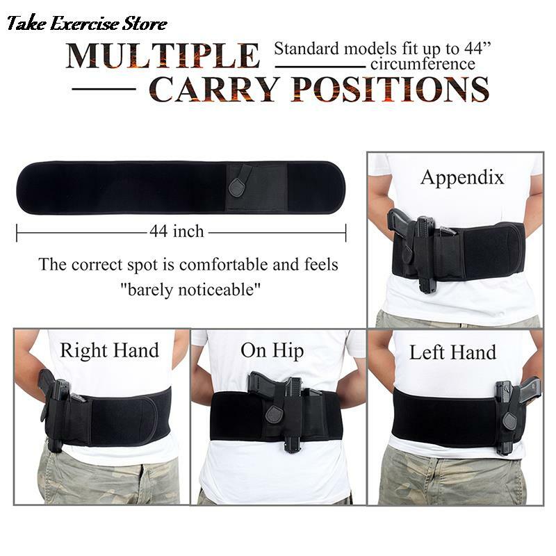 Universal Tactical Pistol Gun Holster Concealed Right-hand Belly Band Airsoft Handgun Pistol Holster Holder