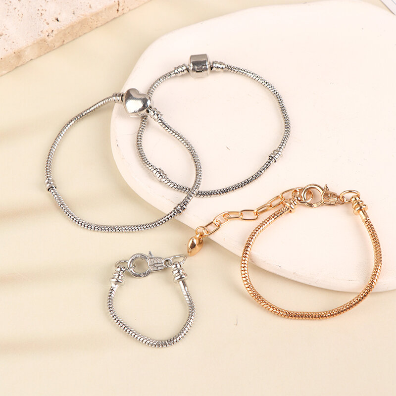 Simple Snake Bone Chain Bracelets Female Gold Color Stainless Steel Chain Link Bracelet For Women Jewelry Birthday Gift