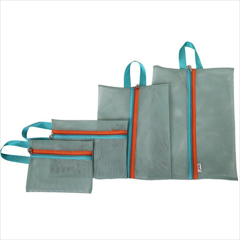 4pcs/set Travel Storage Bag Portable Travel Mesh Bag Case Toiletry Clothes Underwear Hanging Storage Bag Organizer Pouch