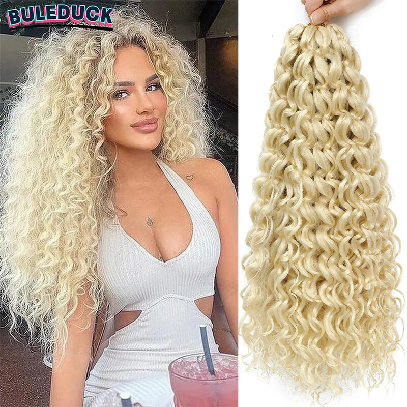 GoGo Curl Crochet Hair Ocean Wave Crochet Hair Natural Black Ombre Hair Wavy Curls Deep Wave Braiding Hair Extensions for Women