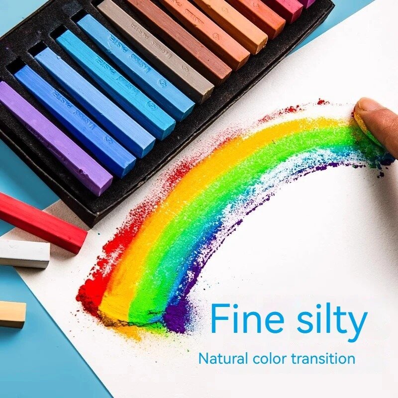 12/24/36/48 Colors/Set Art Drawing Set Chalk Crayons Soft Dry Pastel Color Crayon Brush Stationery for Students Art Supplies