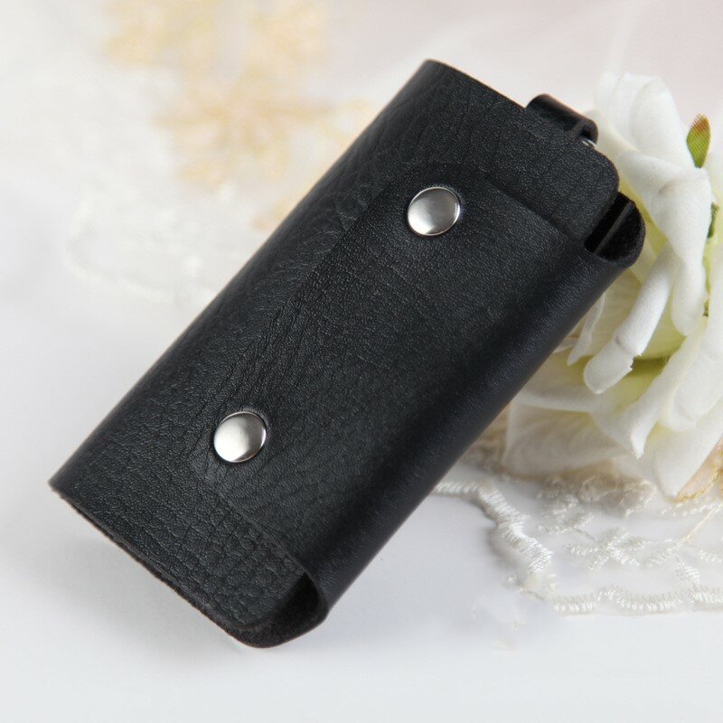 Portefeuille de couverture de clé de voiture en cuir PU pour hommes et femmes, cadeau d'affaires, porte-clés à la mode, sangle de taille