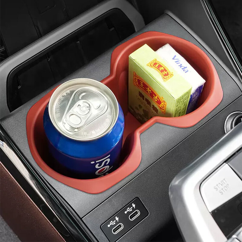 For BMW X1 2023 2024 Central control water cup storage box TPE material storage slot pad