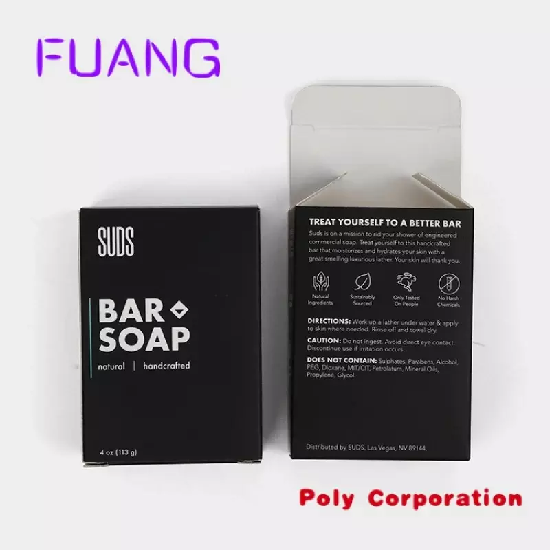 Custom OEM custom art paper soybean oil ink eco friendly soap bar packaging boxpacking box for small business