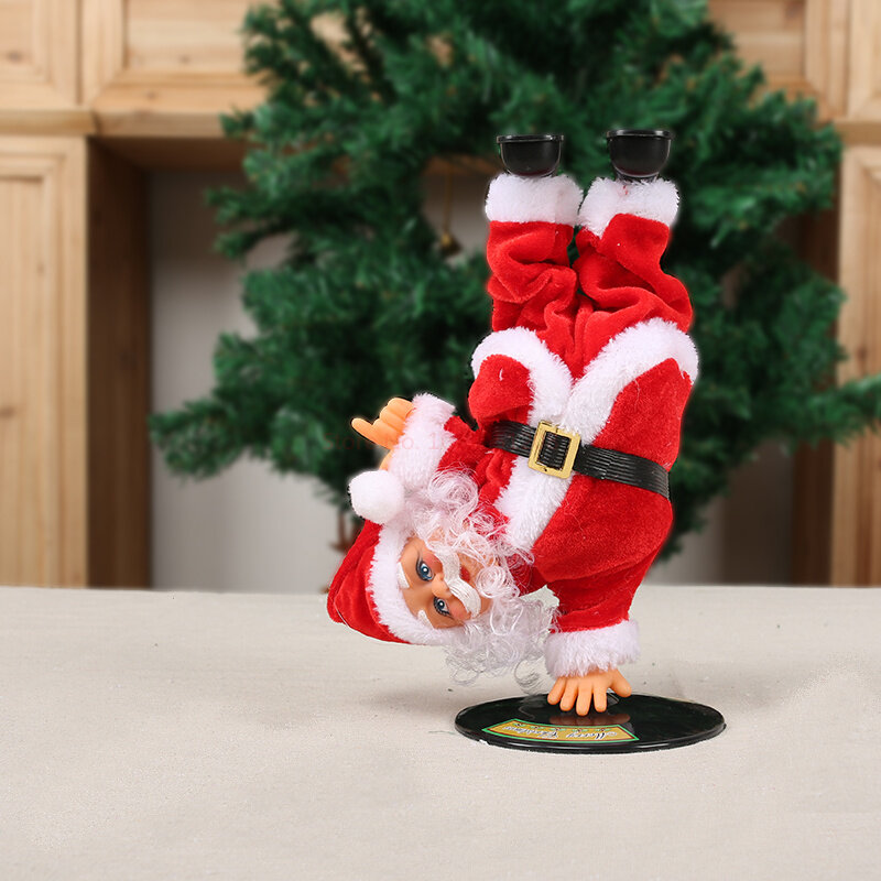 Échelle d'escalade électrique Père Noël pour enfants, jouet en peluche, beurre, musique créative, cadeau de Noël, décoration du Nouvel An, 2024