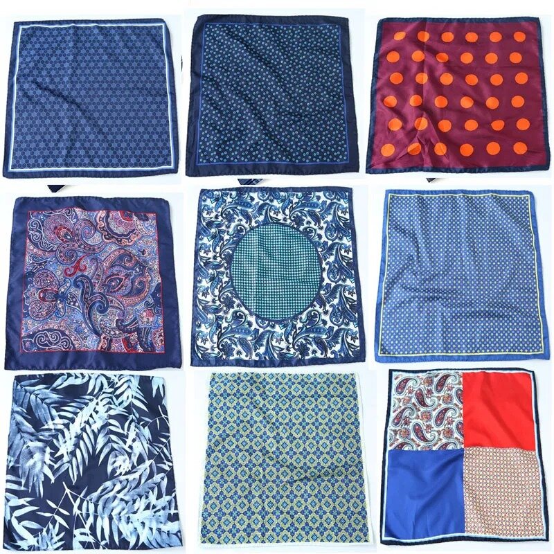 Карманный платок для мужчин и женщин, мужской носовой платок с цветочным принтом, квадратный носовой платок, полотенца, шарфы, 32*32 см
