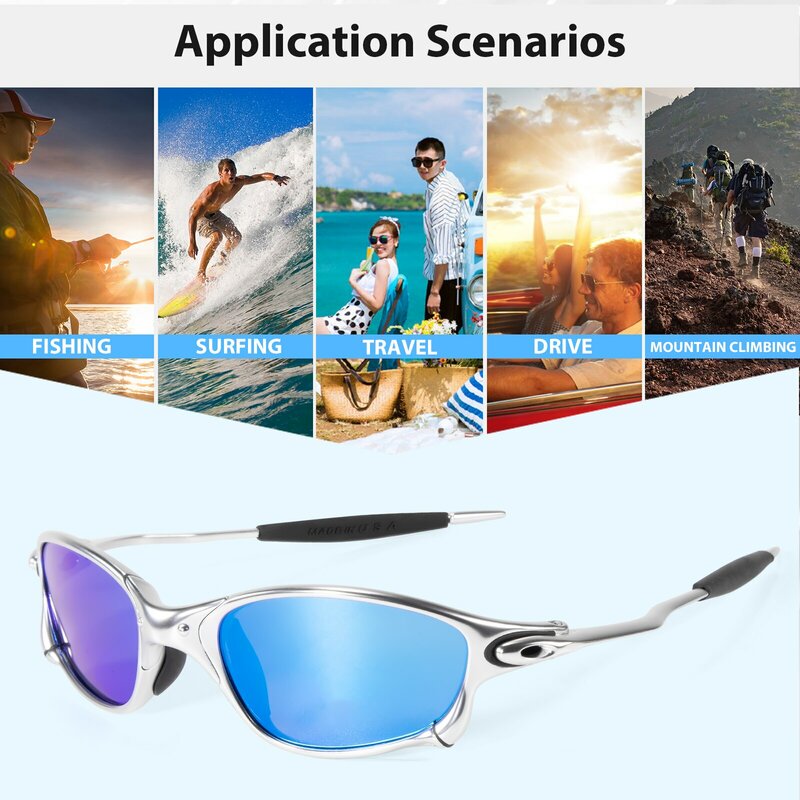 نظارات شمسية مستقطبة للرجال ركوب الدراجات والصيد في الهواء الطلق UV400 نظارات للرجال والنساء