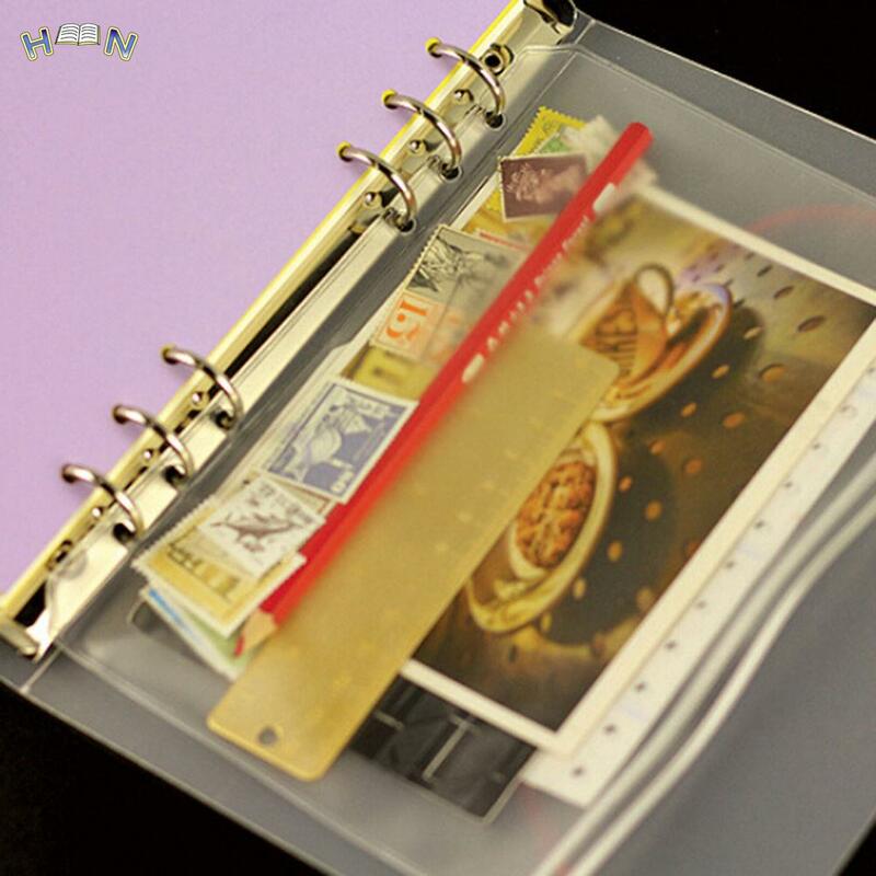 Прозрачная сумка для хранения из ПВХ для путешественника, дневника, ежедневника, органайзера, сумка на молнии, визитных карточек, бумажник для заметок