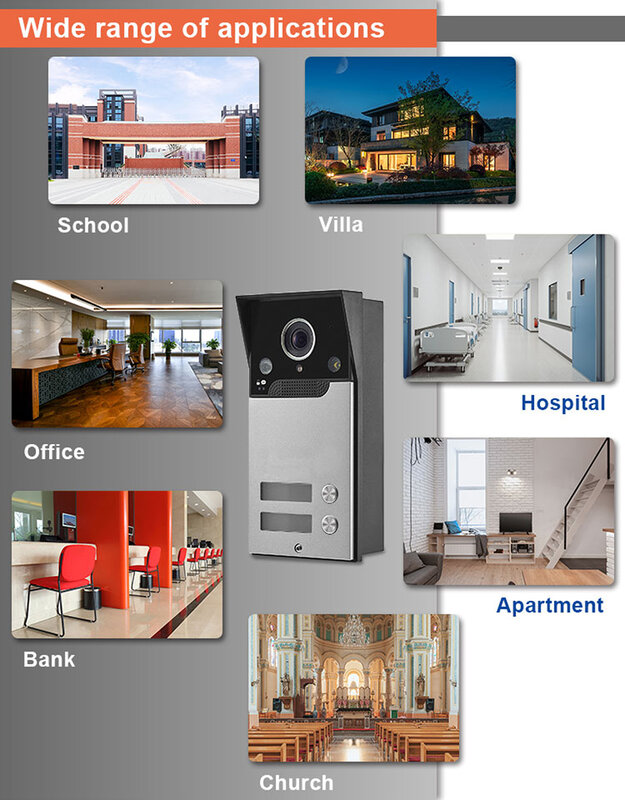 Tuya-Système d'interphone vidéo pour appartement et famille, sonnette IR, caméra étanche, contrôle d'accès, moniteurs Wi-Fi, 7 pouces, 2, 3/4