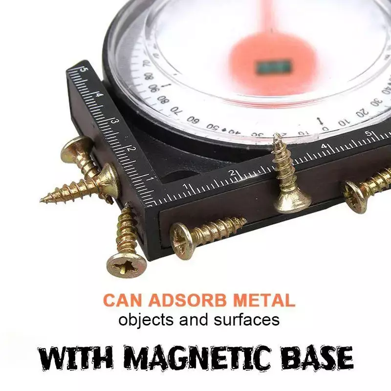 Zezzo magnético®Mini buscador de ángulo transportador inclinómetro medidor de nivel de inclinación clinómetro herramienta de calibre