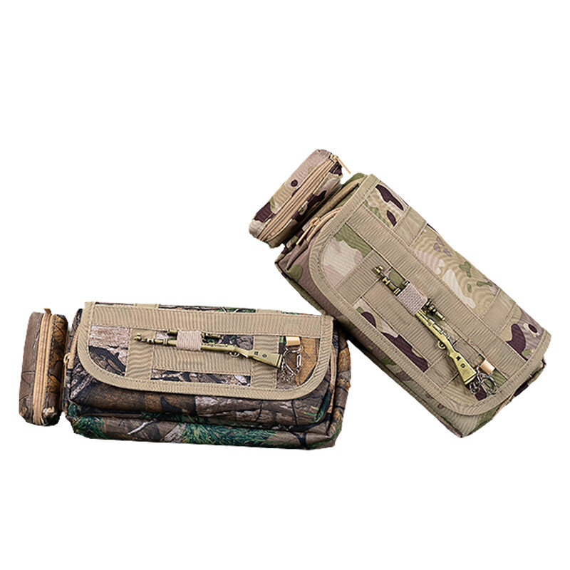 1 Piece Student Pencil Case for Boy Camouflage Soldier Style Pencil Pouch High Capacity Stationery Storage Bag School Supplies