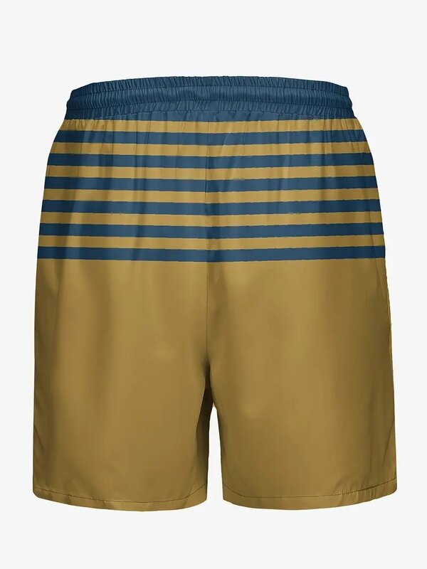 Men's Beach Pants Brown Coconut Tree 3D Printed Shorts Men's Summer Breathable Shorts Fitness Street Shorts Men's Ropa Hombre