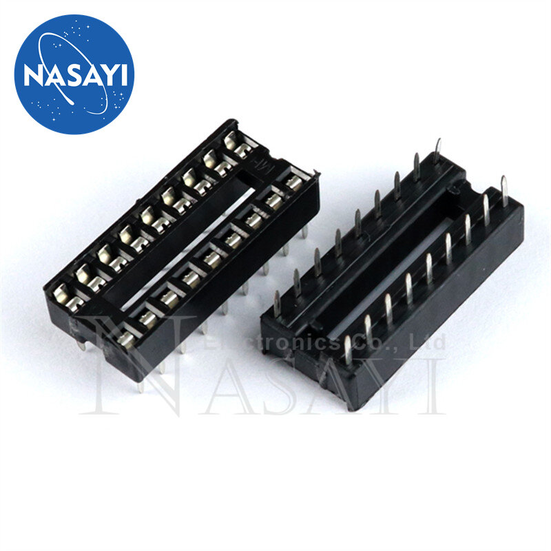 Ic socket integrado bloco em linha dip chip microcomputador único-base plana pé sub 18p estreito