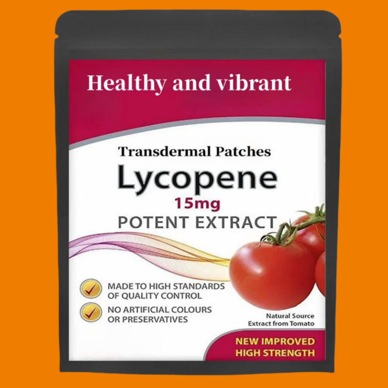 Lycopene - 5,000 Mcg (kekuatan) Formula penuaan sehat-tempelan Transdermal. Tambalan buatan AS. Pasokan 8 minggu.