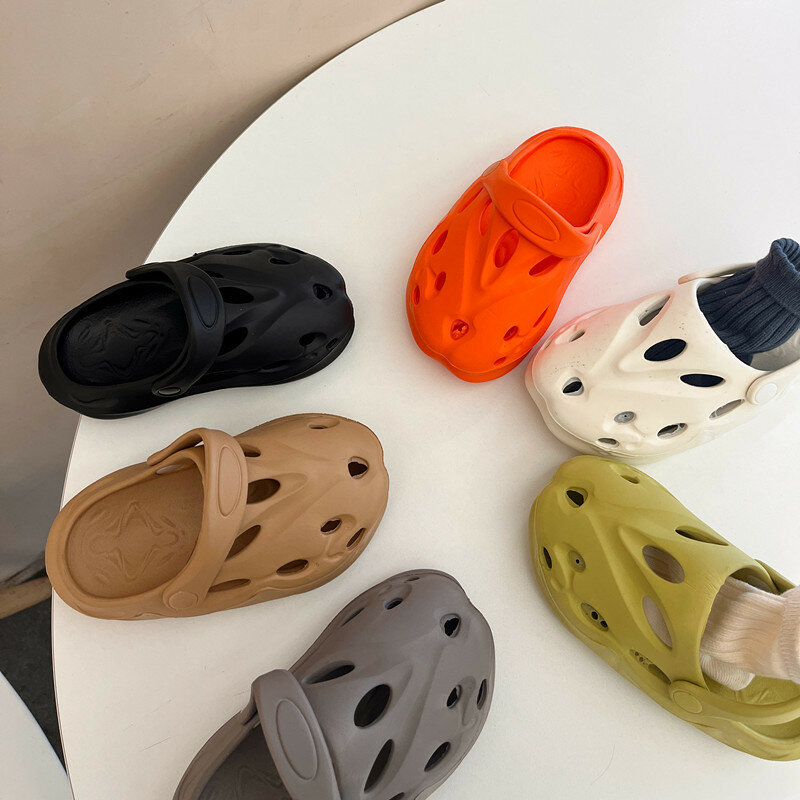 Детская обувь, Новинка лета 2024, модная пляжная обувь из ЭВА для мальчиков и девочек, Модные Повседневные слипоны для малышей с нескользящей подошвой