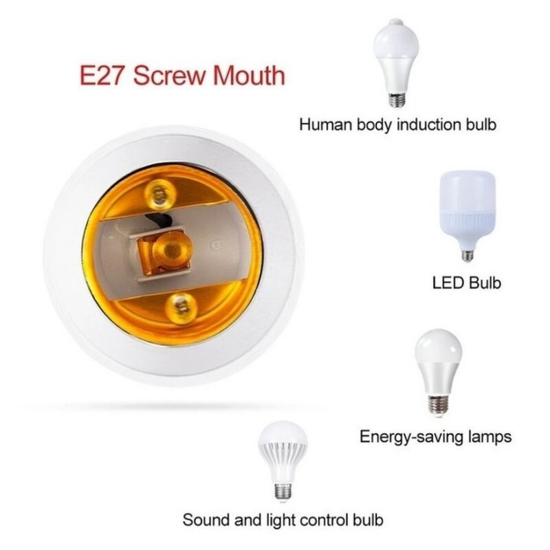 Adattatore portalampada da E14 a E27 presa di conversione convertitore portalampada in plastica ignifuga adattatore per lampadina con presa di alta qualità