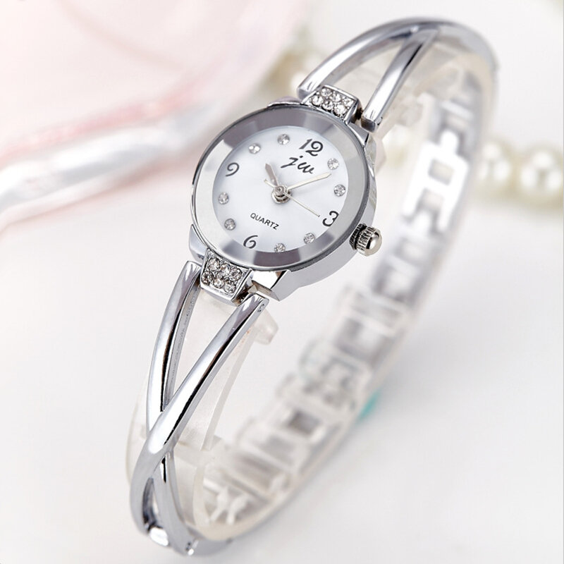 최신 유행 여성 팔찌 시계 Mujer Relojes 작은 다이얼 쿼츠 레저 인기 손목 시계, 시간 여성 우아한 시계