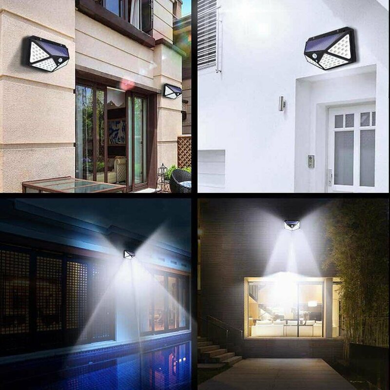 New Led Light Source Motion Sensor Wall Lamp Solar Powered Lights Waterproof Wall Light Outdoor Water Resistant Night Lighting