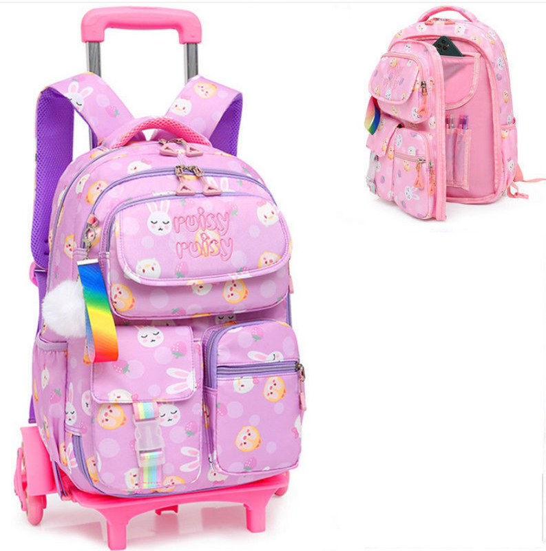 Школьные рюкзаки на колесиках для мальчиков, школьные ранцы для девочек, детские рюкзаки на колесиках
