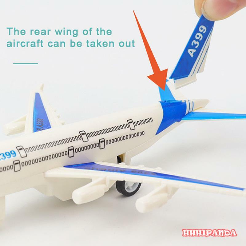Pull Back Air Bus modelo brinquedo para crianças, Fashing avião, avião de passageiros, cor aleatória, criança, 1pc