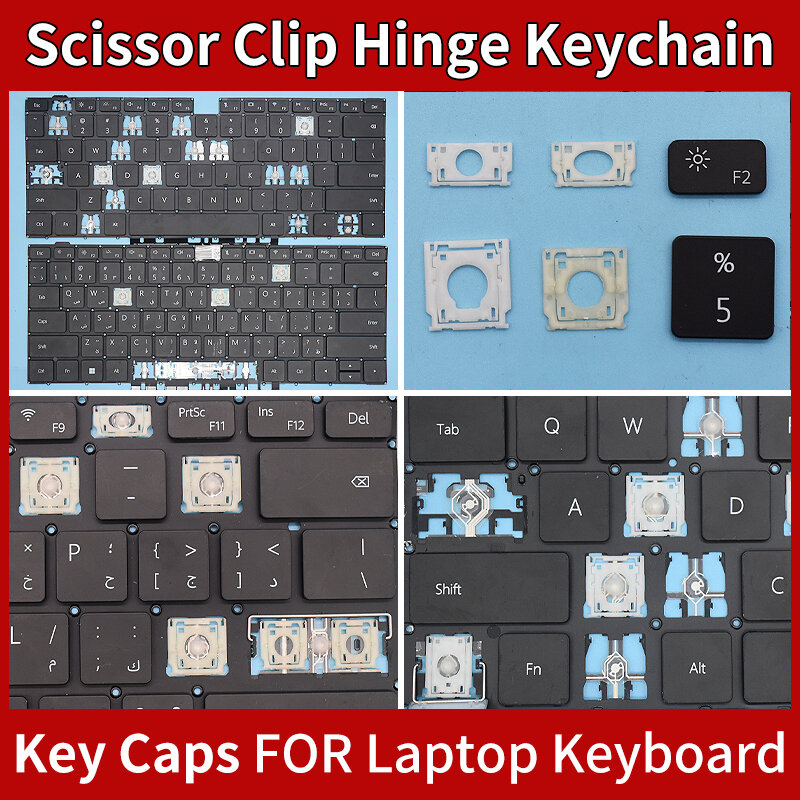 Replacement Keycap Key cap &Scissor Clip&Hinge For Huawei MateBook D 13 14 R5 KLV-W19 2018 2019 2020 Magicbook 14 Xpro Keyboard