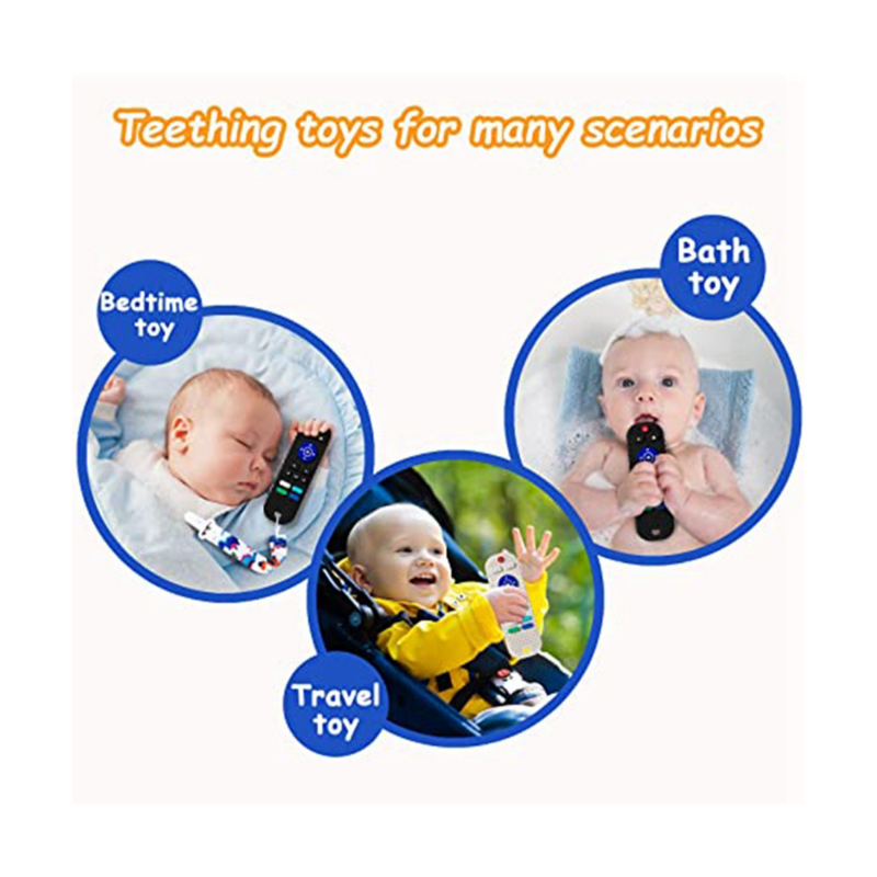 Juguetes de dentición de silicona suave para niños pequeños, juguetes de dentición para bebés de 6 a 12 meses, mordedor Molar para bebés, juguetes para masticar, 2 piezas