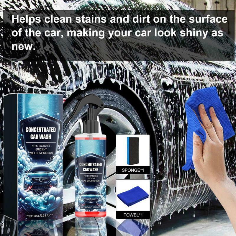 Limpiador de lavado de coche, limpiador Exterior de detalles de coche, suministros de limpieza de coche, protector de pulido con esponja y tela, pintura de coche