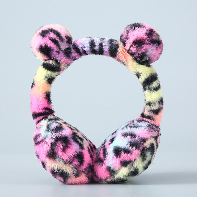 Earmuffs Unisex Leopard Print, Headband exclusivo, regalos macios de pelúcia, capas de ouvido quentes, Earflap moda, proteção contra frio, inverno, Y2k